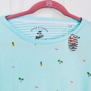 Denim and Flower shirt